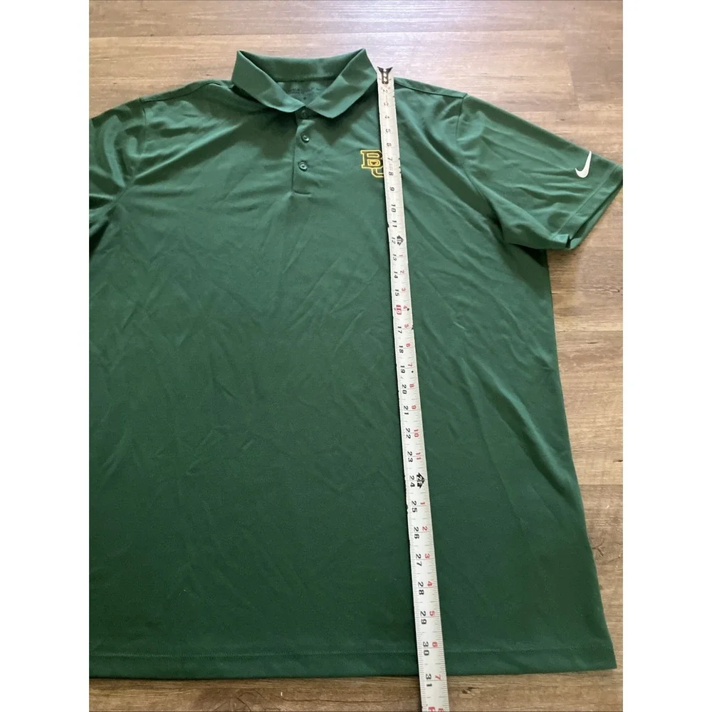 Nike Golf Green Baylor Bears Golf Polo Shirt Mens XL Dri-Fit Standard Fit